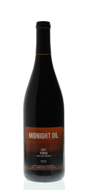 Midnight Oil Syrah 2007 Front Bottle Shot