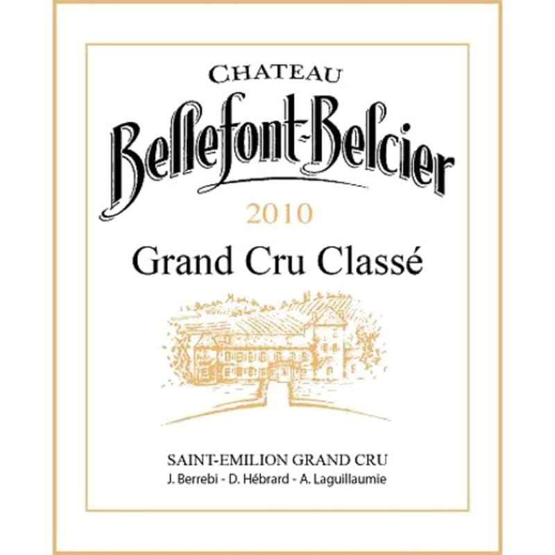 Chateau Bellefont Belcier 2010 Front Label