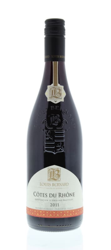 Louis Bernard Cotes du Rhone 2011 Front Bottle Shot