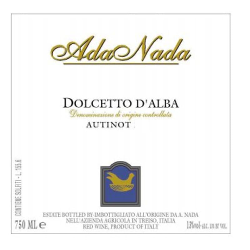 Ada Nada Dolcetto d'Alba 2010 Front Label