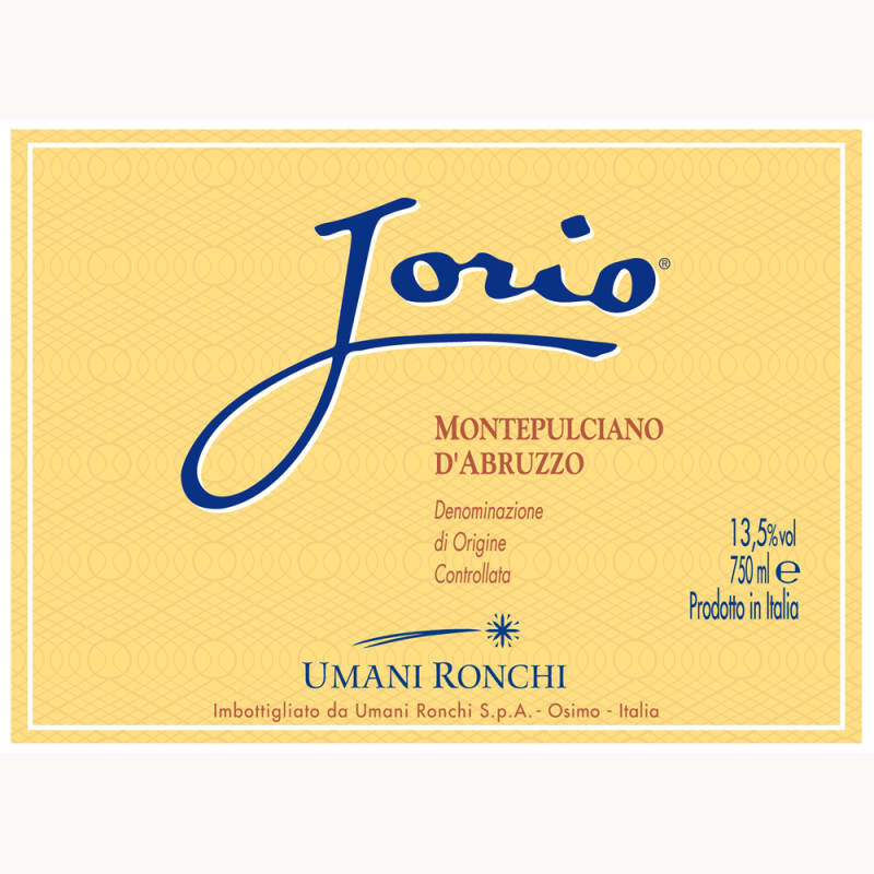 Umani Ronchi Jorio Montepulciano d'Abruzzo 2010 Front Label