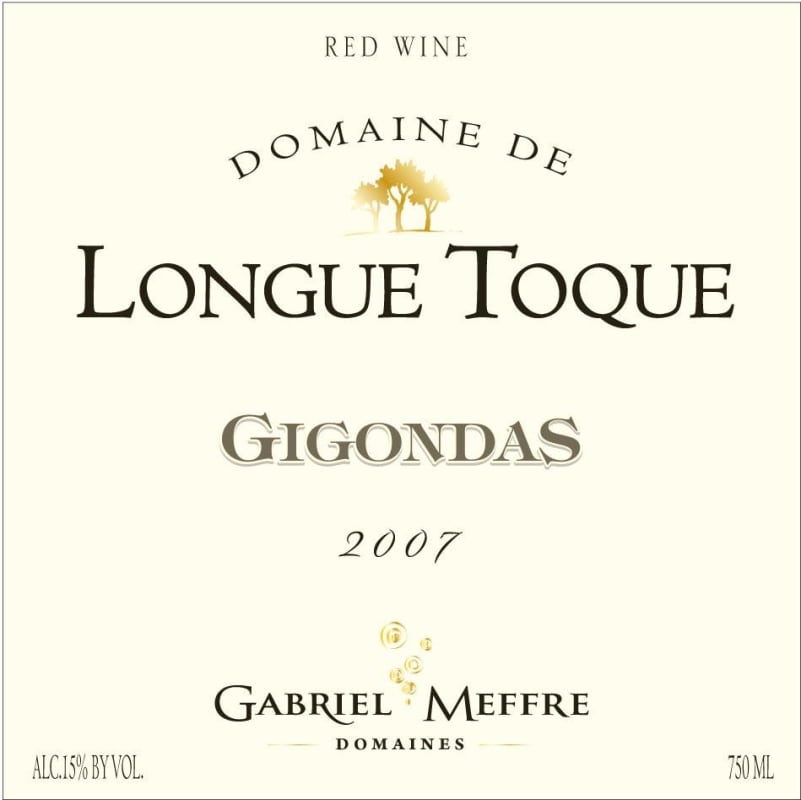 Gabriel Meffre Gigondas Longue Toque 2007 Front Label