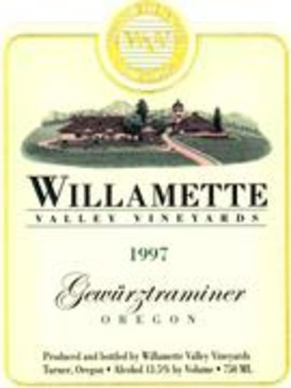 Willamette Valley Vineyards Gewurztraminer 1997 Front Label