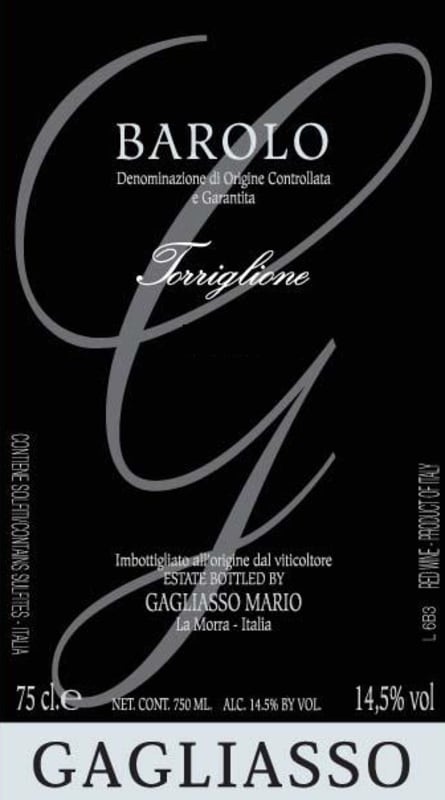 Gagliasso Barolo Torriglione 2012 Front Label
