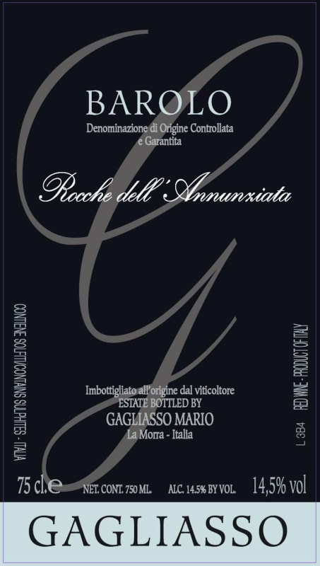 Gagliasso Barolo Rocche dell Annunziata 2010 Front Label