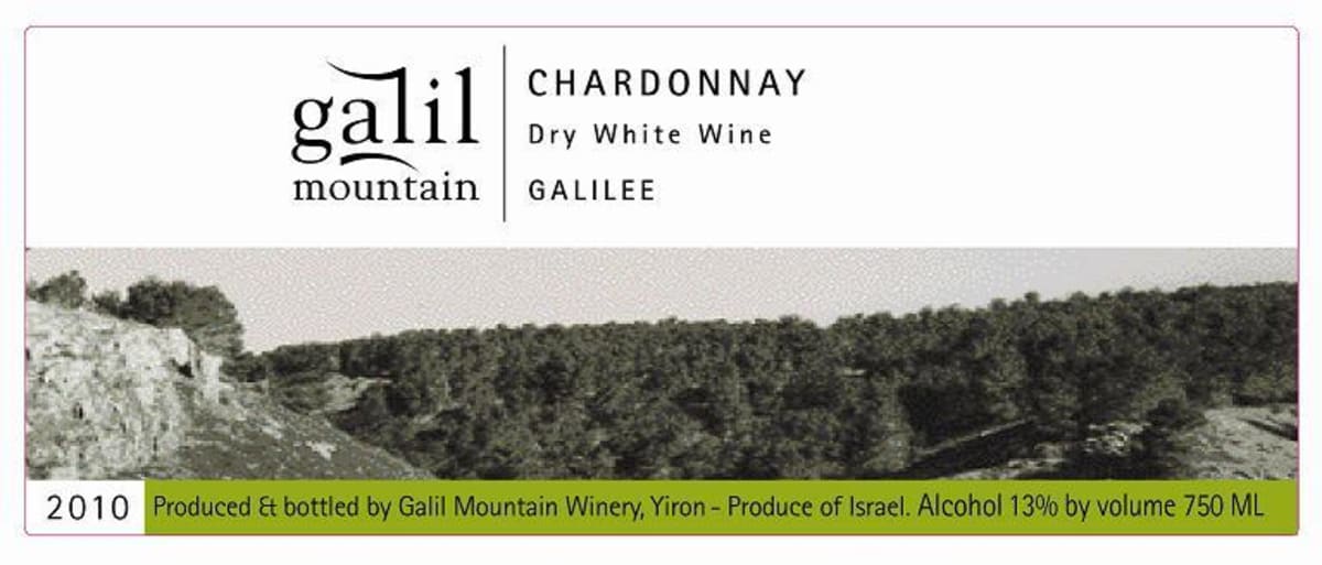Galil Mountain Winery Chardonnay 2010 Front Label