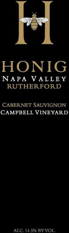 Honig Campbell Vineyard Cabernet Sauvignon 2012 Front Label
