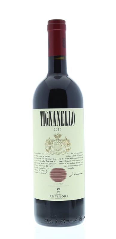Marchesi Antinori Tignanello 2010 Front Bottle Shot
