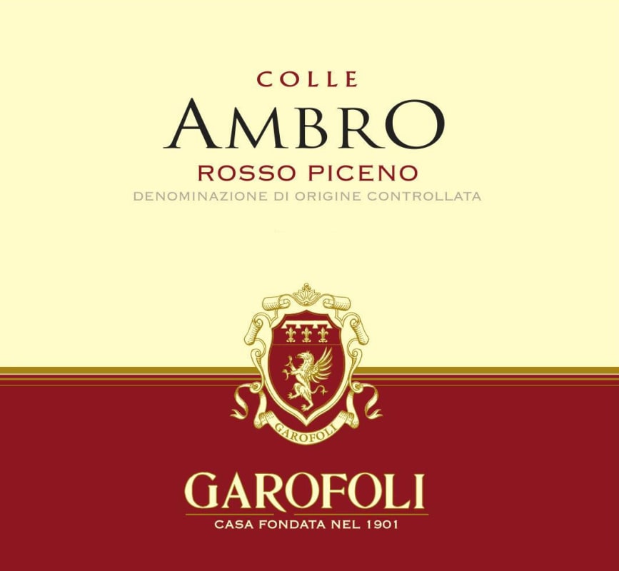 Garofoli Rosso Piceno Colle Ambro 2009 Front Label