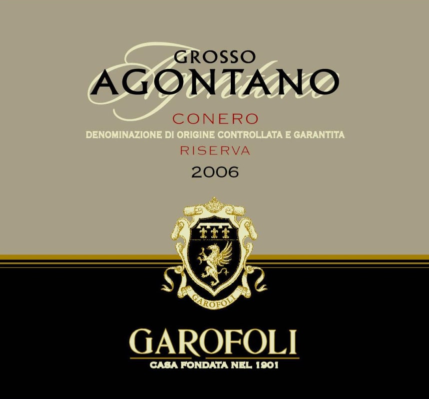 Garofoli Conero Riserva Grosso Agontano 2006 Front Label