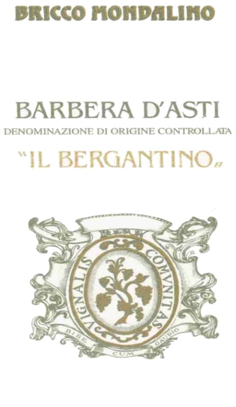 Bricco Mondalino Barbera d'Asti Il Bergantino 2009 Front Label