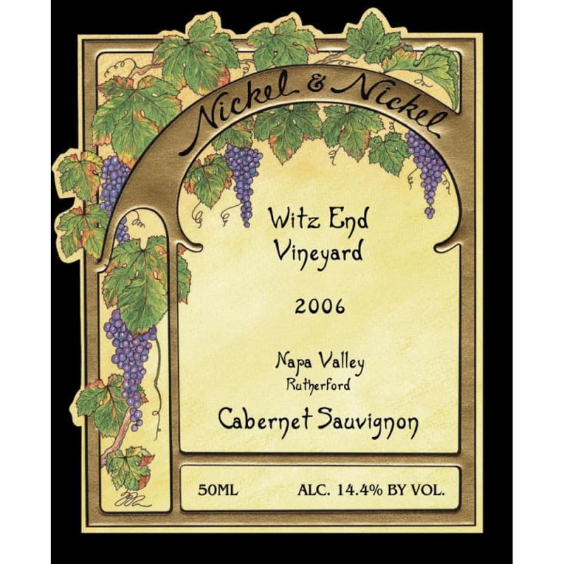 Nickel & Nickel Witz End Vineyard Cabernet Sauvignon 2006 Front Label