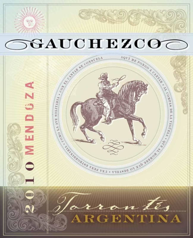 Gauchezco Torrontes 2010 Front Label