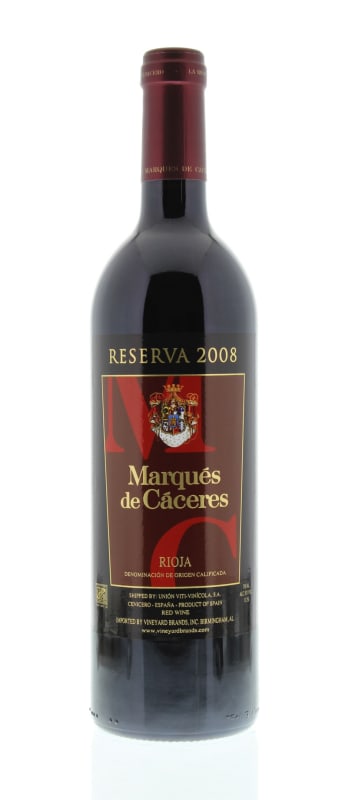 Marques de Caceres Rioja Reserva 2008 Front Bottle Shot