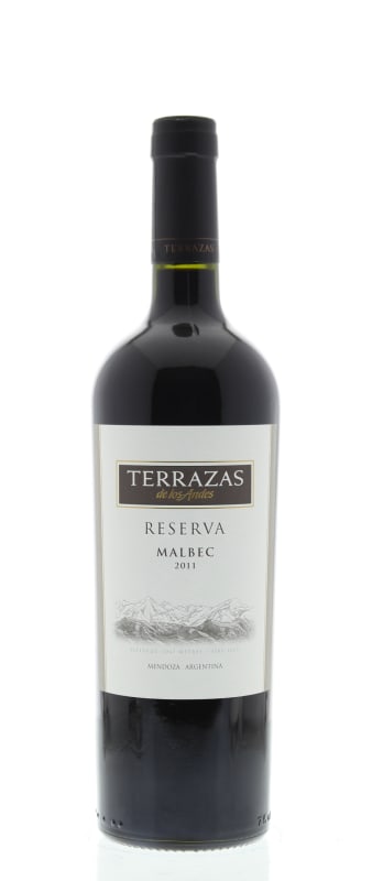 Terrazas de los Andes Reserva Malbec 2011 Front Bottle Shot