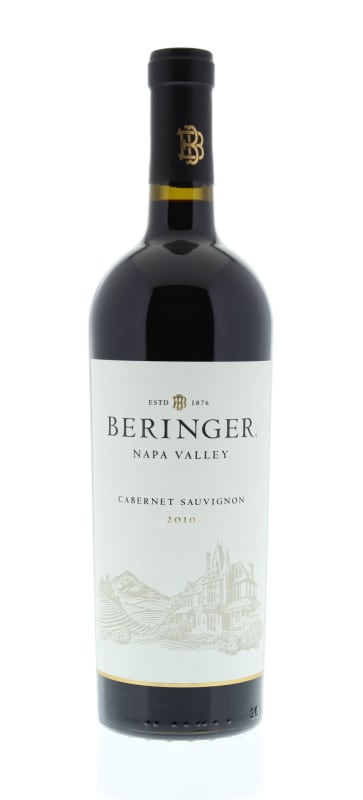 Beringer Napa Valley Cabernet Sauvignon 2010 Front Bottle Shot