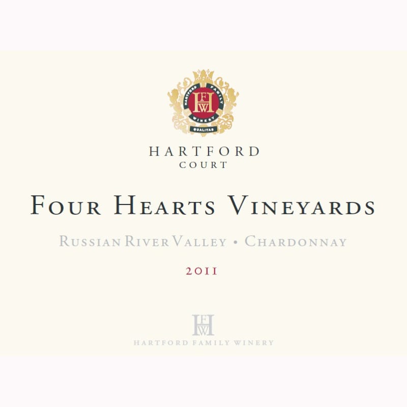 Hartford Court Four Hearts Chardonnay 2011 Front Label