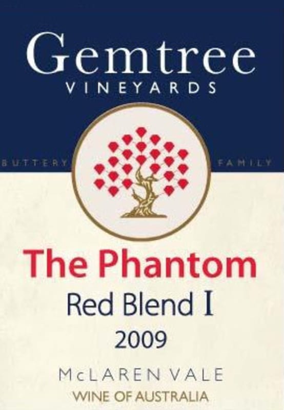 Gemtree Vineyards The Phantom Red Blend 2009 Front Label