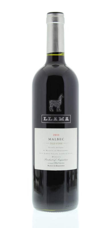 Belasco de Baquedano Llama Old Vine Malbec 2011 Front Bottle Shot