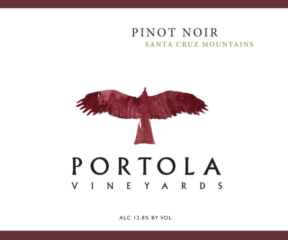 Portola Vineyards Pinot Noir 2012 Front Label