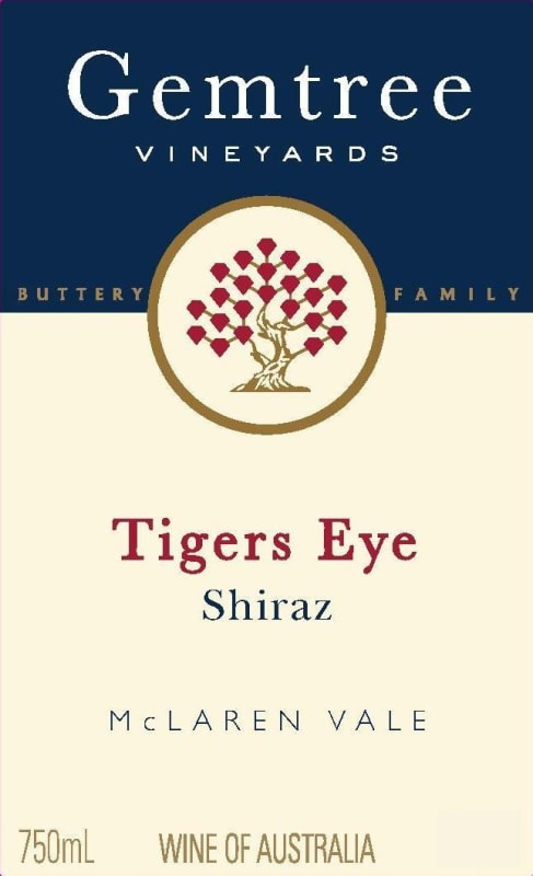 Gemtree Vineyards Tigers Eye Shiraz 2013 Front Label