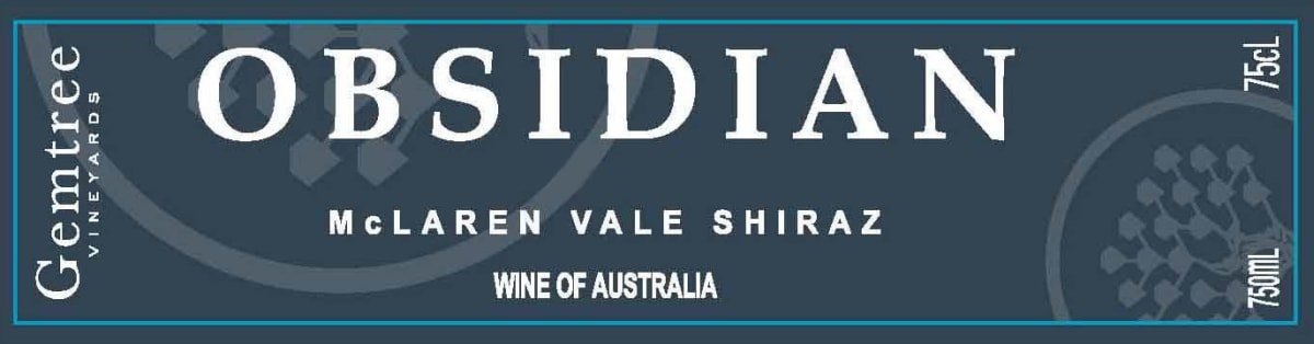 Gemtree Vineyards Obsidian Shiraz 2008 Front Label