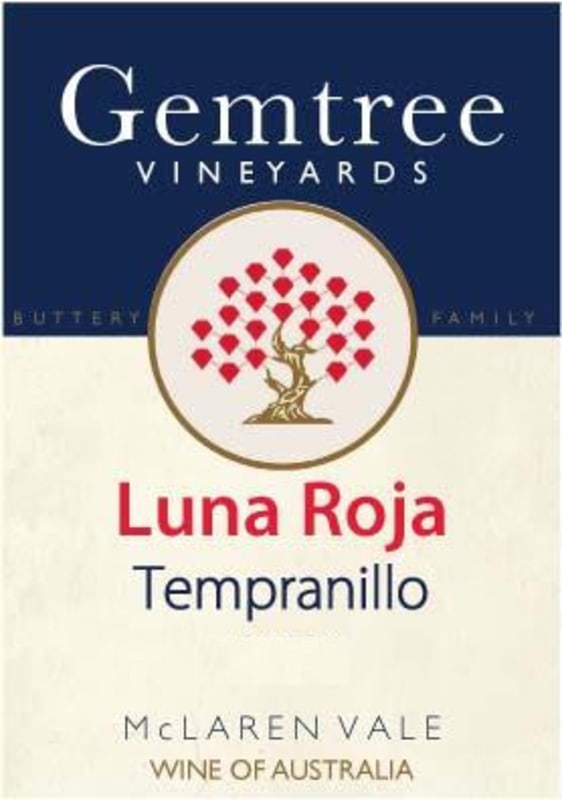 Gemtree Vineyards Luna Roja Tempranillo 2011 Front Label