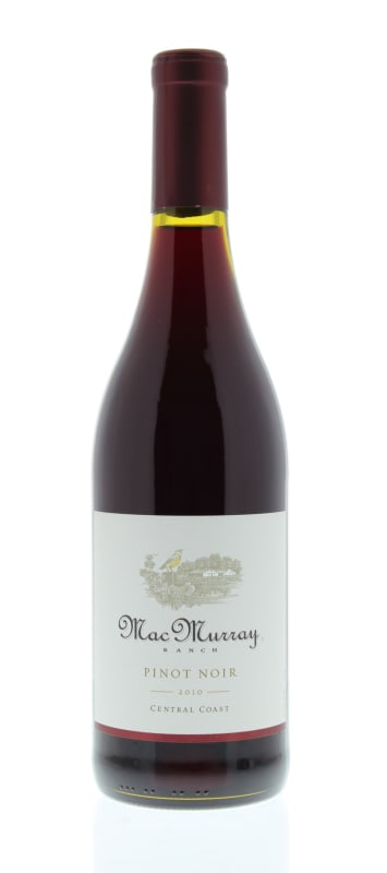 MacMurray Ranch Central Coast Pinot Noir 2010 Front Bottle Shot