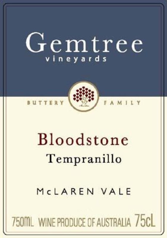 Gemtree Vineyards Bloodstone Tempranillo 2005 Front Label