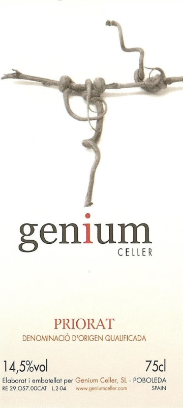 Genium Cellar Priorat 2005 Front Label