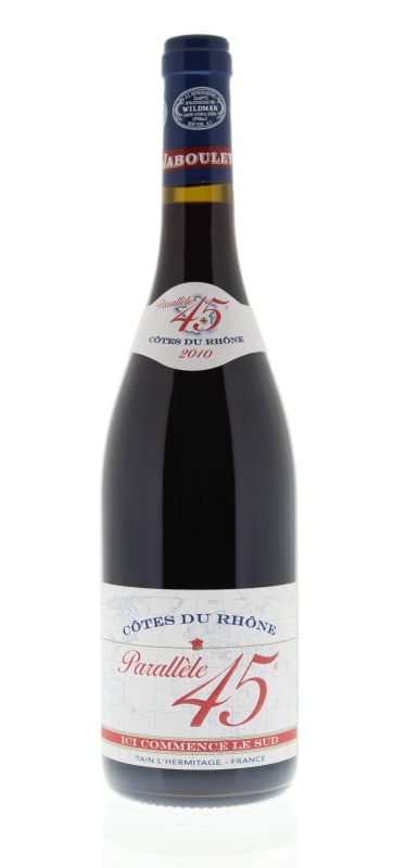 Jaboulet Cotes du Rhone Parallele 45 Rouge 2010 Front Bottle Shot