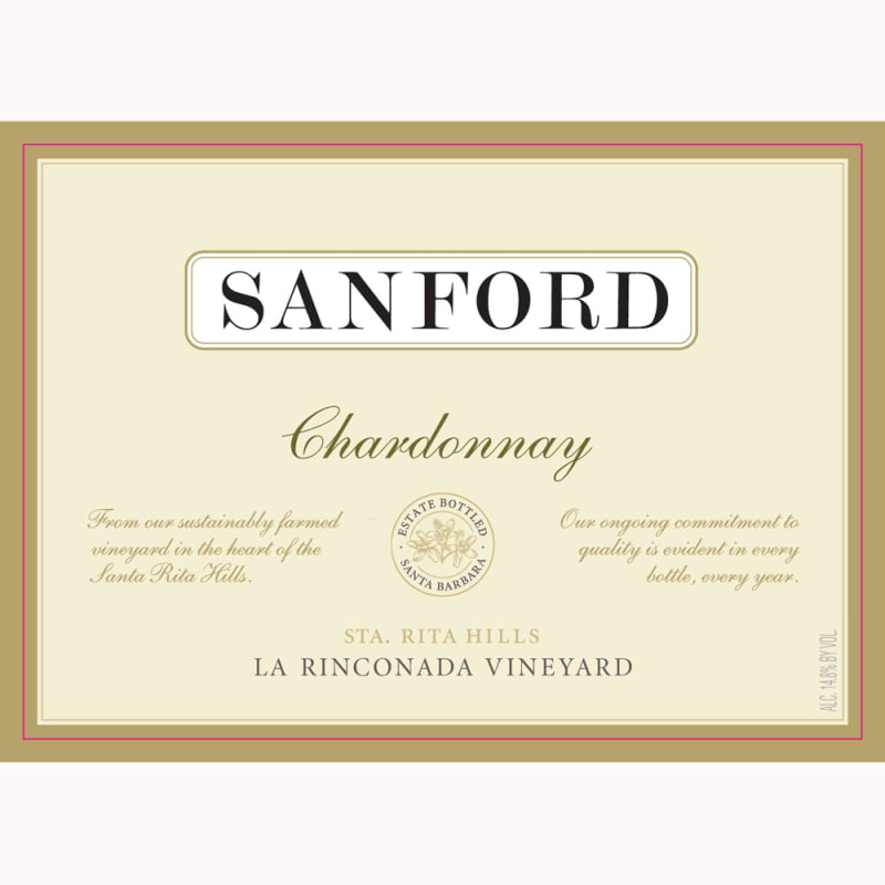 Sanford La Rinconada Chardonnay 2008 Front Label