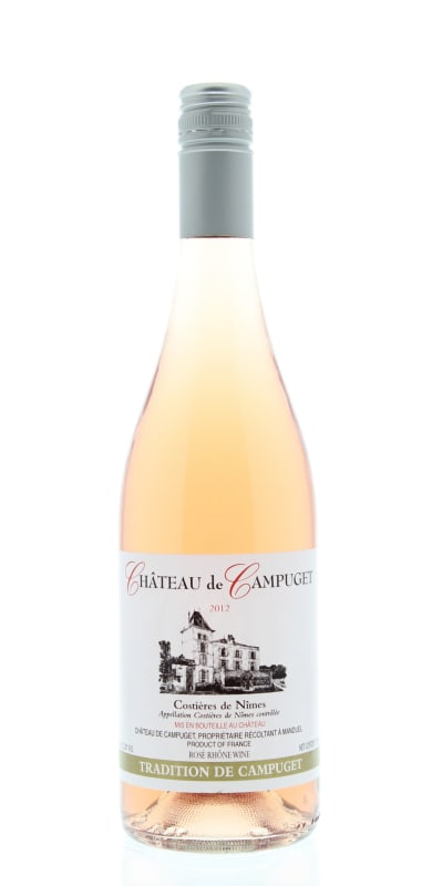 Chateau de Campuget Tradition Rose 2012 Front Bottle Shot