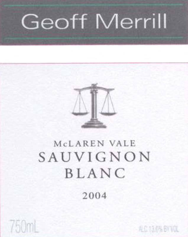 Geoff Merrill Sauvignon Blanc 2004 Front Label