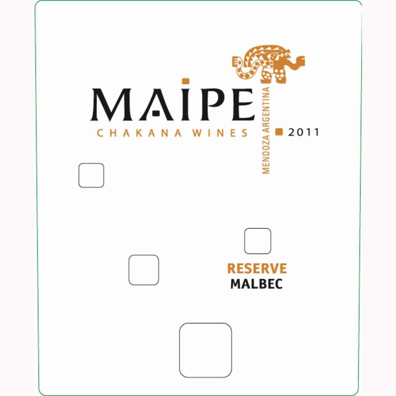 Maipe Reserve Malbec 2011 Front Label