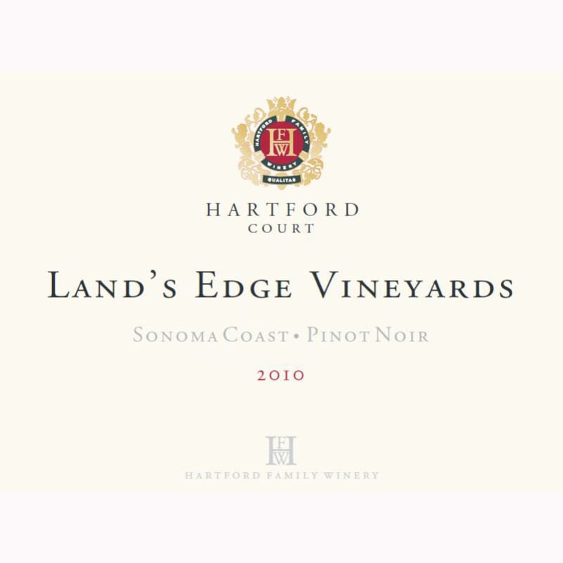 Hartford Court Land's Edge Pinot Noir 2010 Front Label