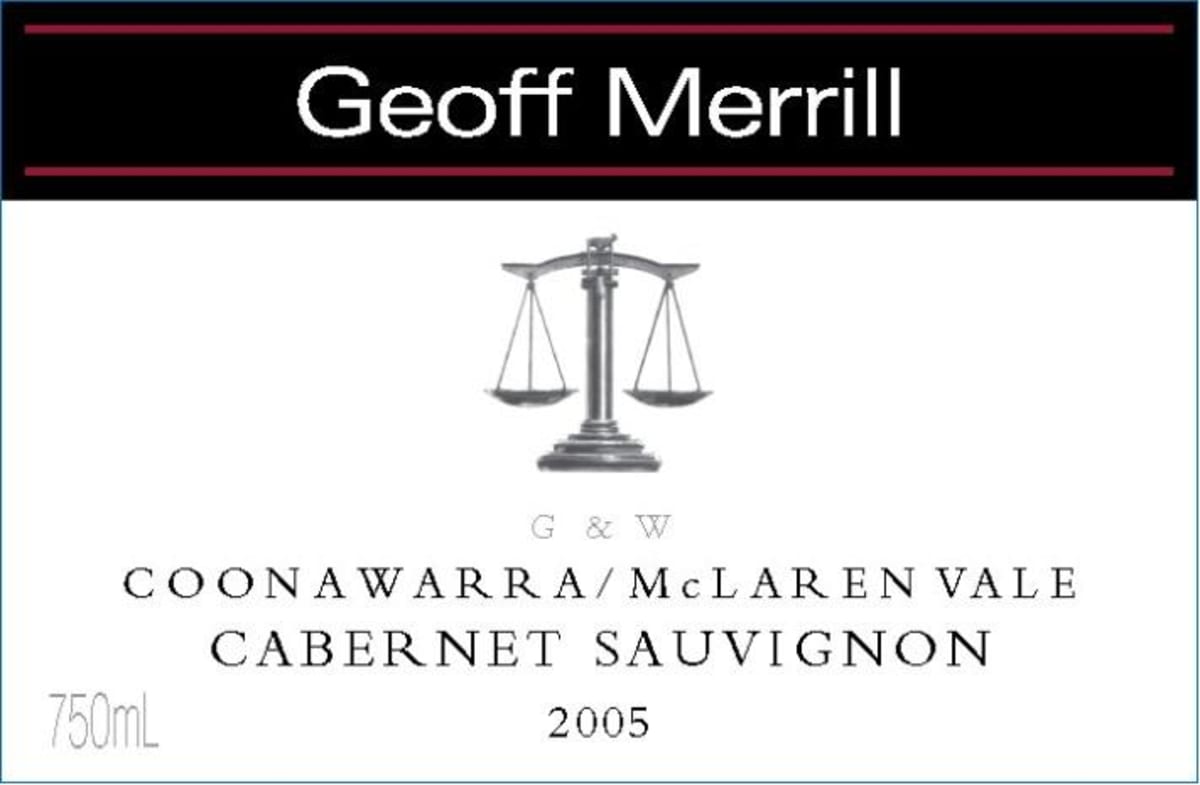 Geoff Merrill G & W Cabernet Sauvignon 2005 Front Label