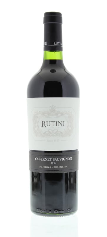 Rutini Cabernet Sauvignon 2007 Front Bottle Shot