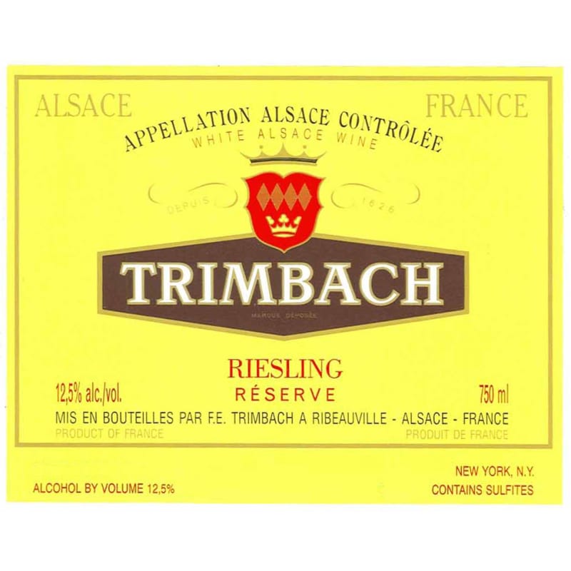 Maison Trimbach Reserve Riesling 2009 Front Label
