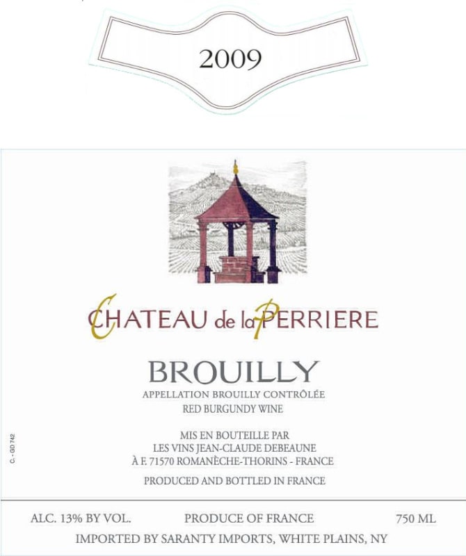 Duboeuf Brouilly Chateau de la Perriere 2009 Front Label