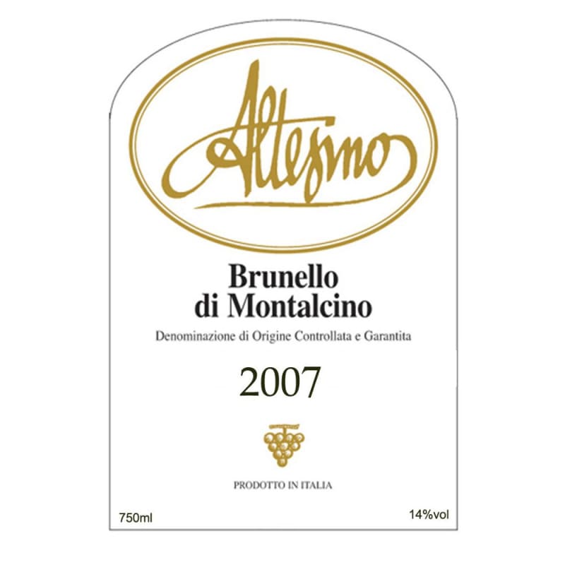 Altesino Brunello di Montalcino (375ML half-bottle) 2007 Front Label