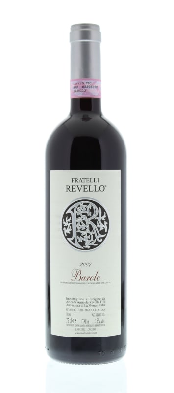 Fratelli Revello Barolo 2007 Front Bottle Shot