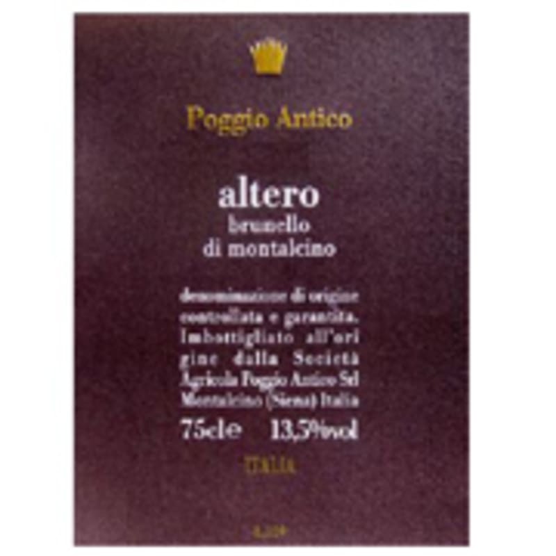 Poggio Antico Brunello di Montalcino Altero 2003 Front Label