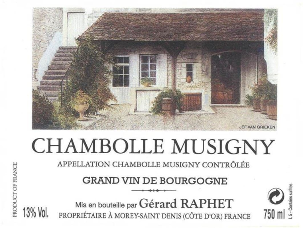 Domaine Gerard Raphet Chambolle Musigny 2014 Front Label
