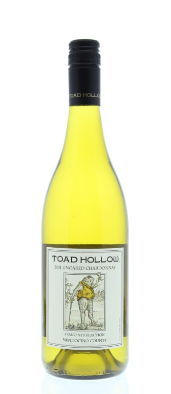 Toad Hollow Francine's Selection Unoaked Chardonnay 2011 Front Bottle Shot