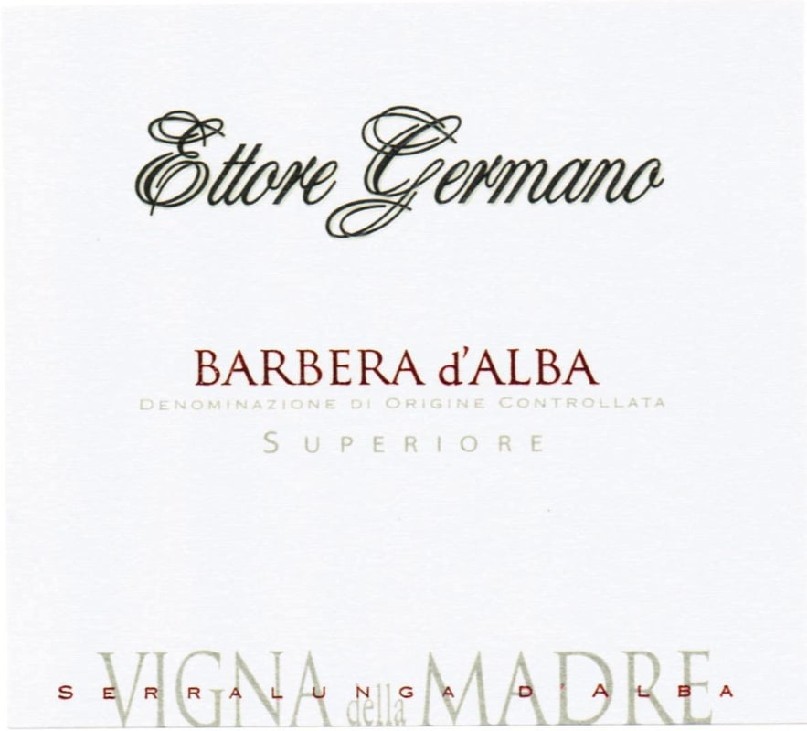Ettore Germano Vigna della Madre Barbera 2008 Front Label