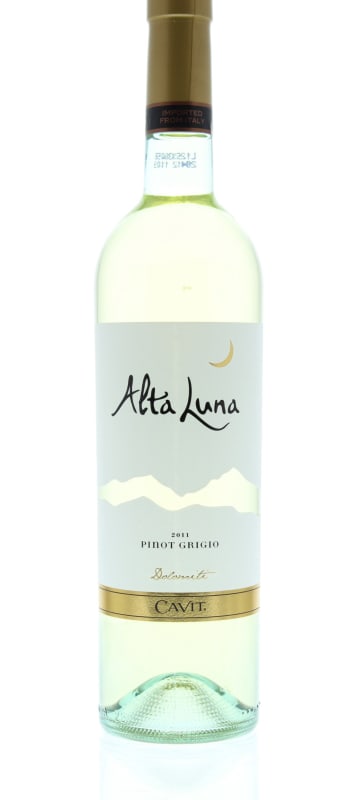 Alta Luna Pinot Grigio 2011 Front Bottle Shot
