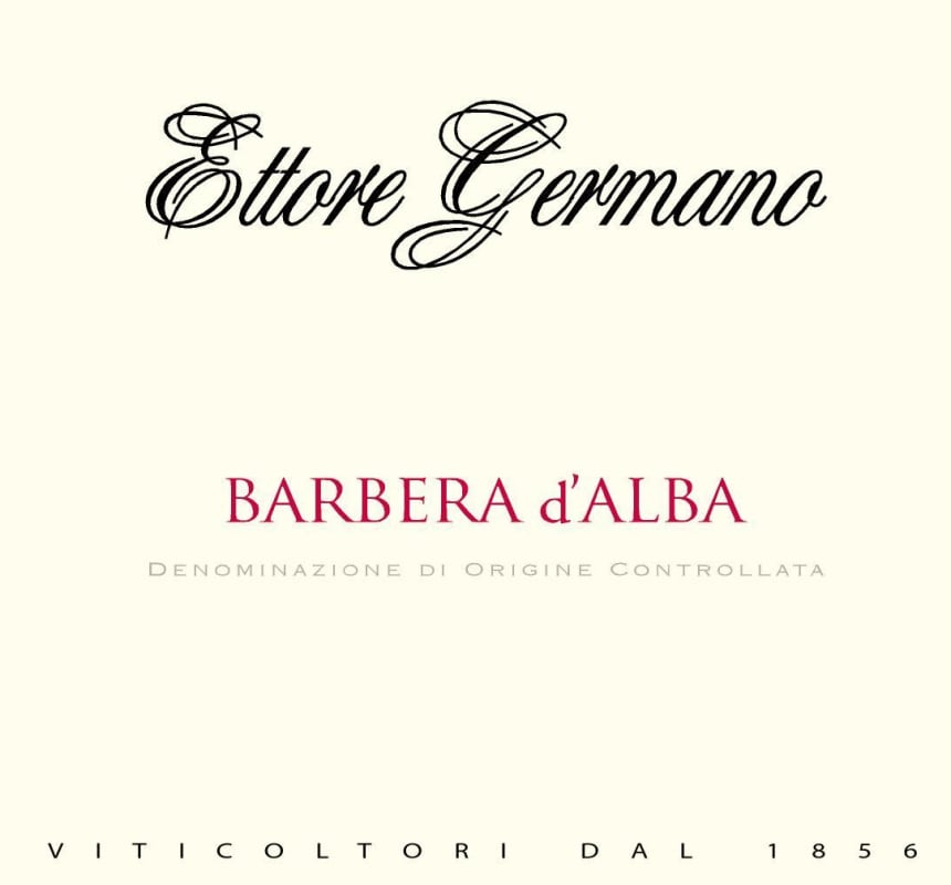 Ettore Germano Barbera d'Alba 2012 Front Label