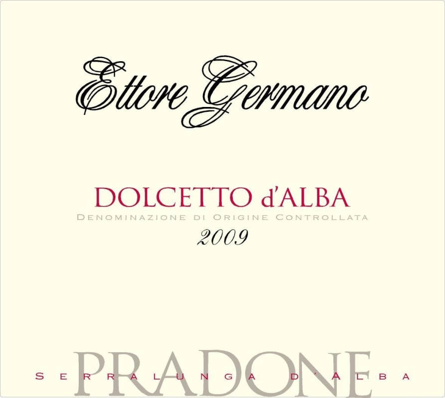 Ettore Germano Pradone Dolcetto d'Alba 2009 Front Label