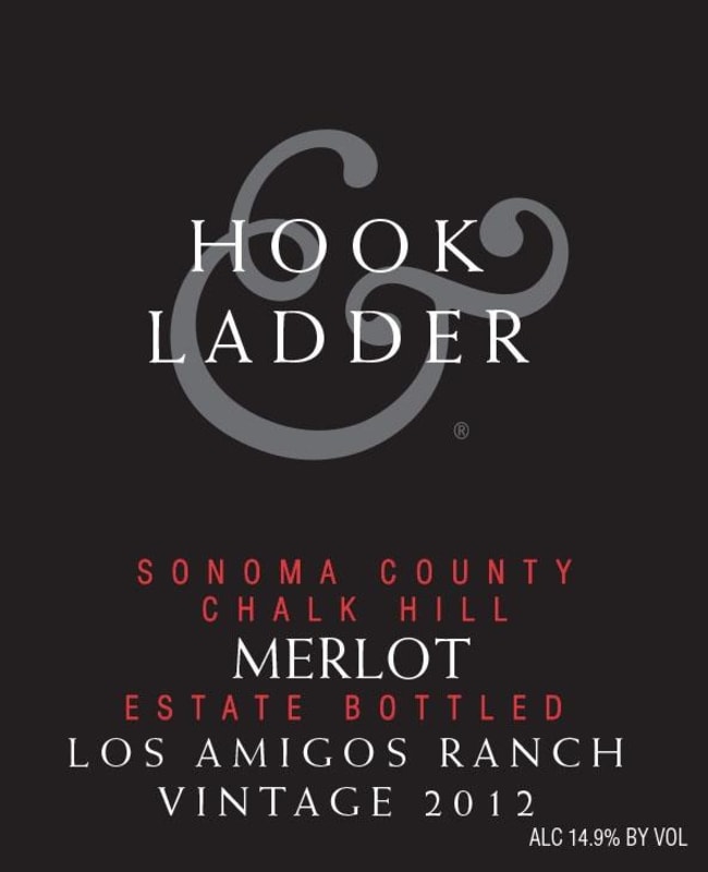 Hook & Ladder Los Amigos Ranch Merlot 2012 Front Label
